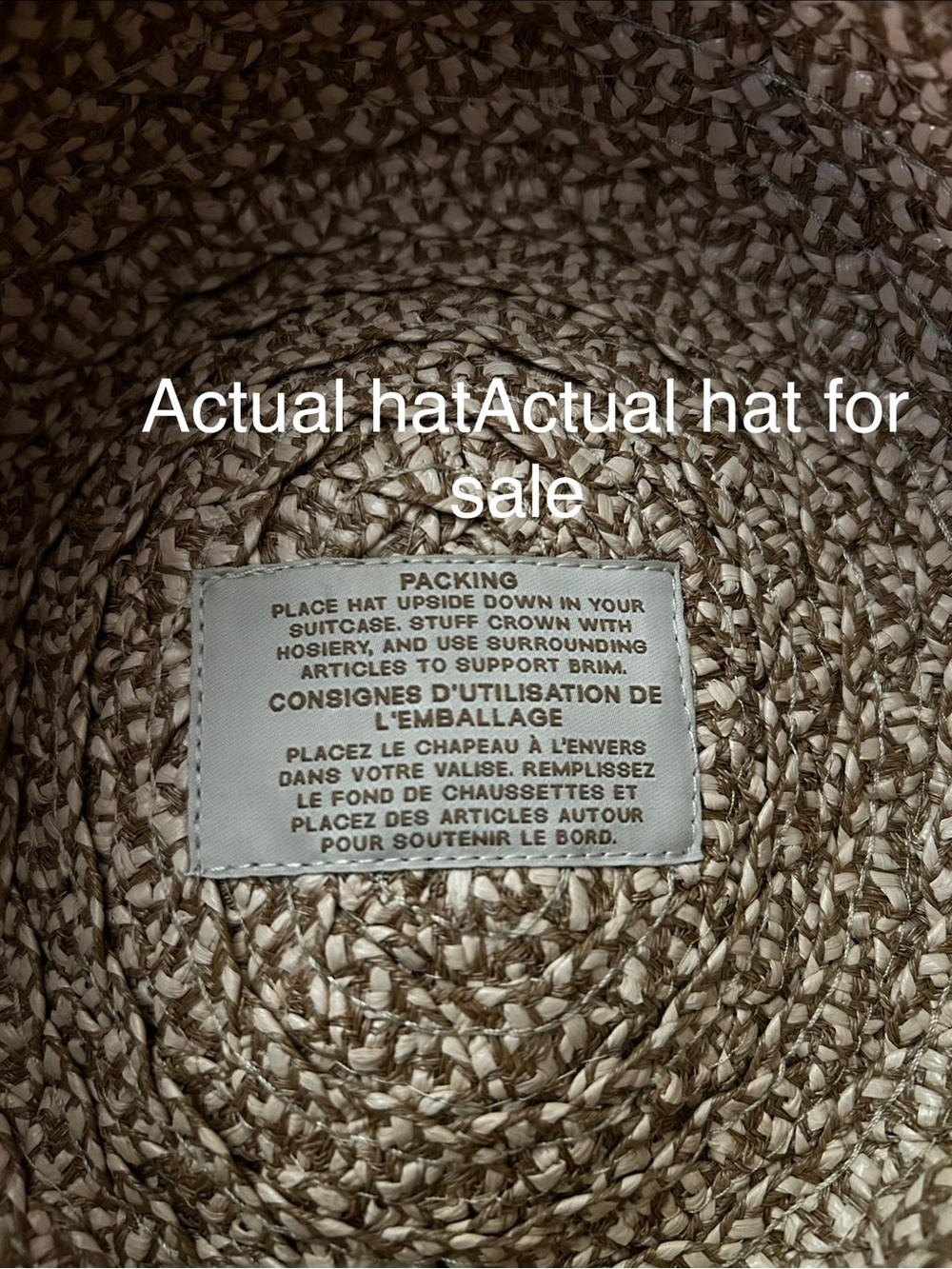 Aimee Straw Packable Hat NWOT only tried on once - Picture 9 of 11